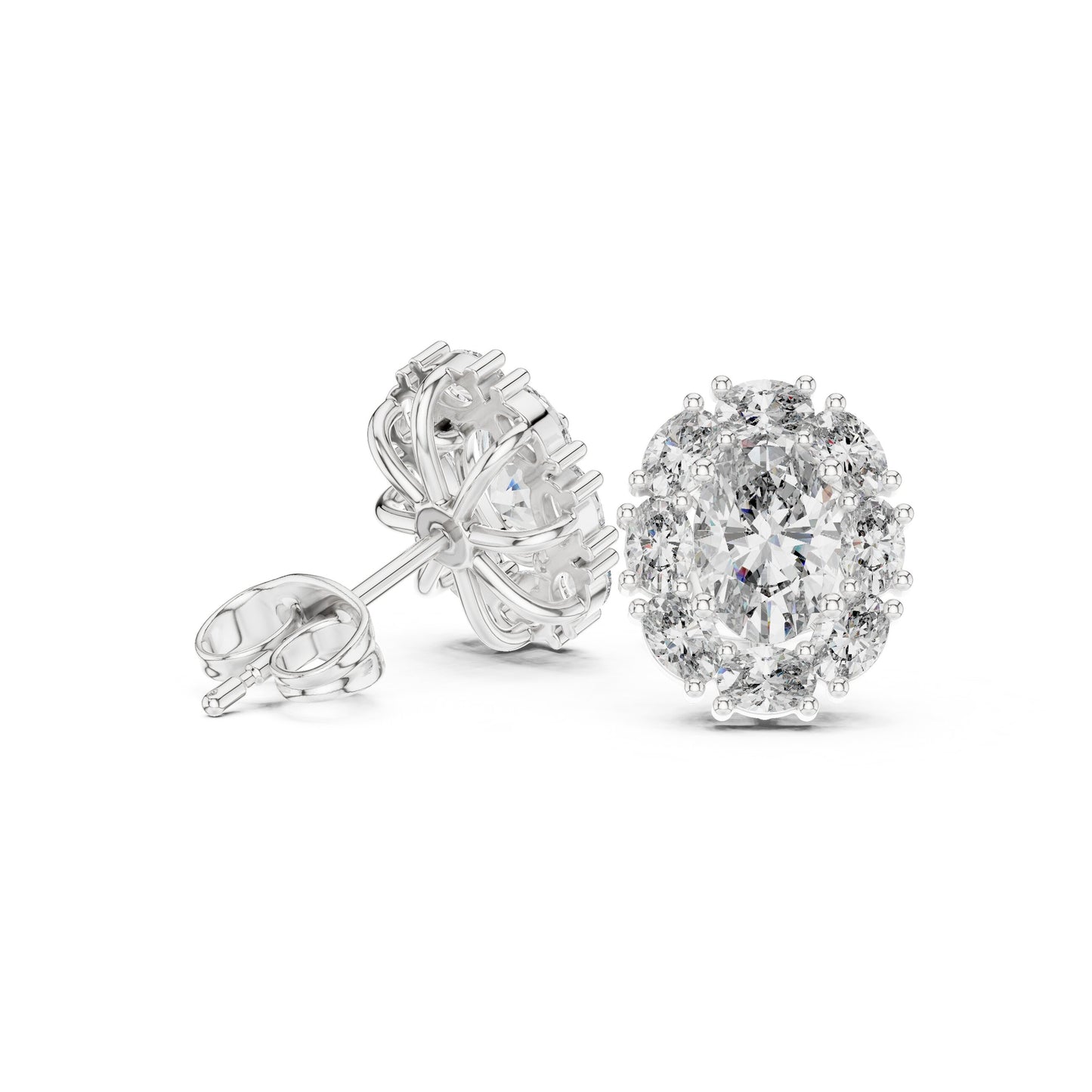 Mixed Shape Lab Grown Diamond Stud Earrings