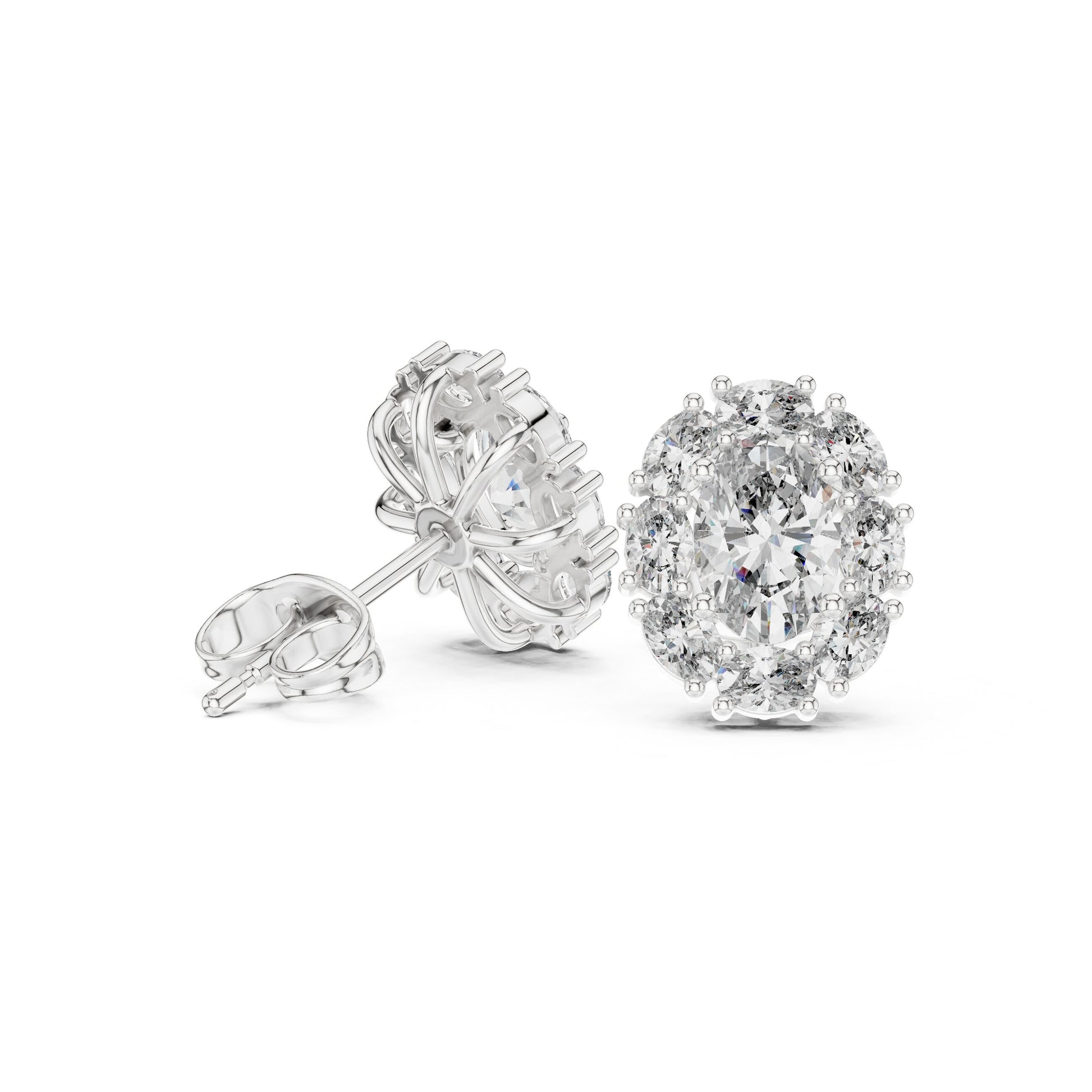 Mixed Shape Lab Grown Diamond Stud Earrings