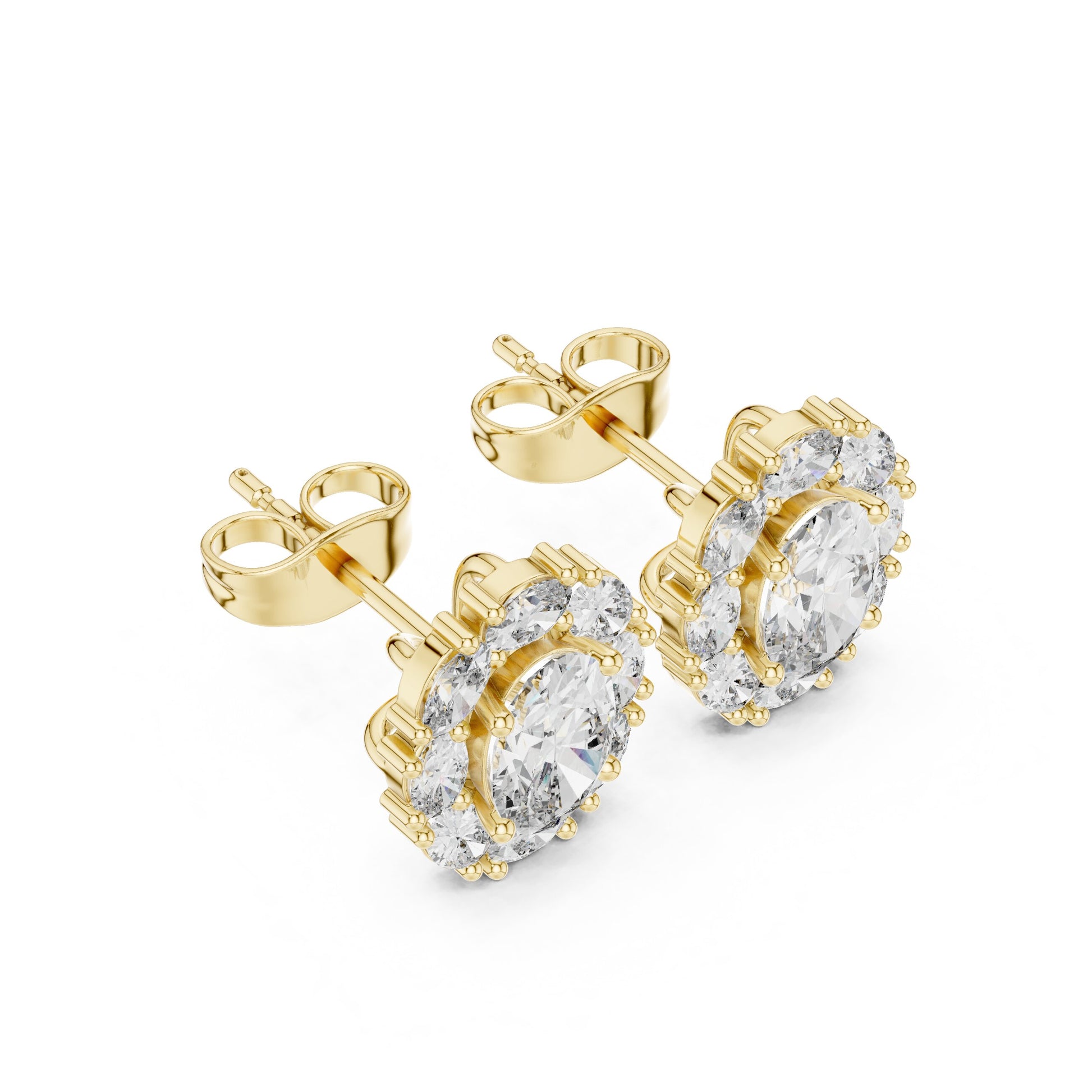 Mixed Shape Lab Grown Diamond Stud Earrings