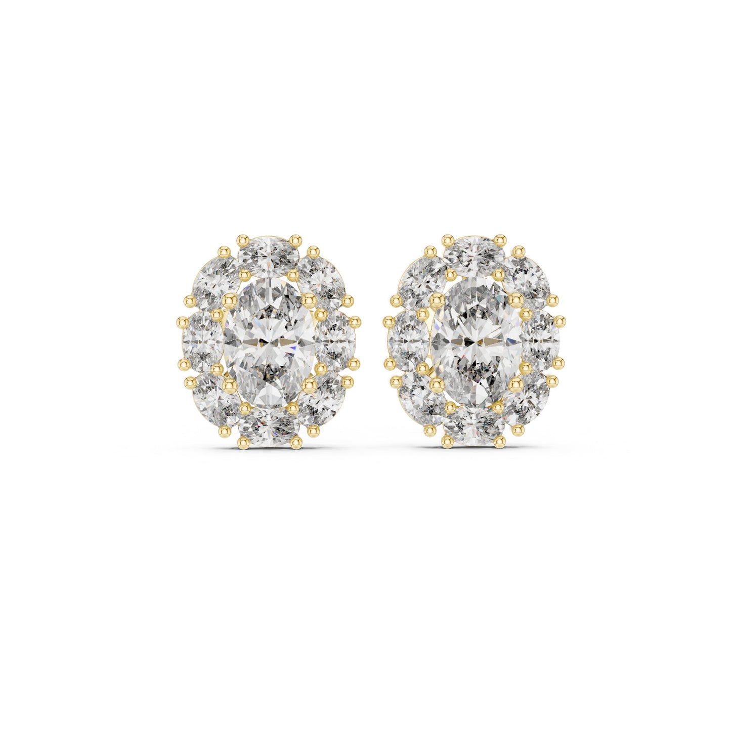 Mixed Shape Lab Grown Diamond Stud Earrings