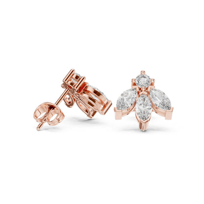 Mixed Shape Lab Grown Diamond Stud Earrings