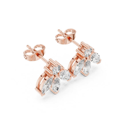 Mixed Shape Lab Grown Diamond Stud Earrings
