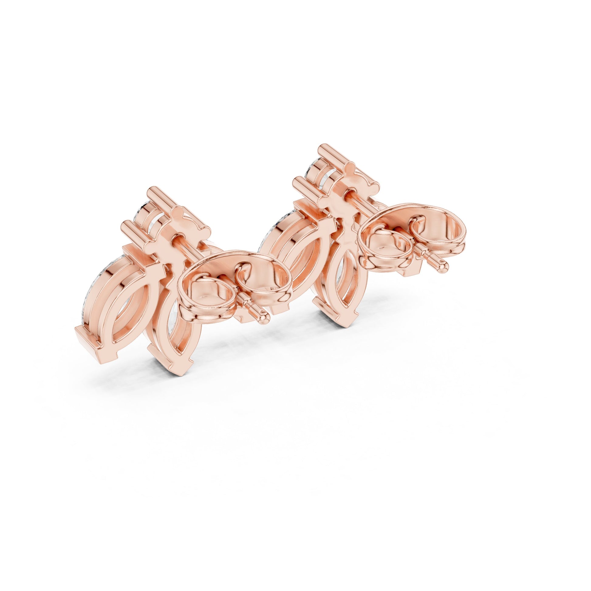 Mixed Shape Lab Grown Diamond Stud Earrings