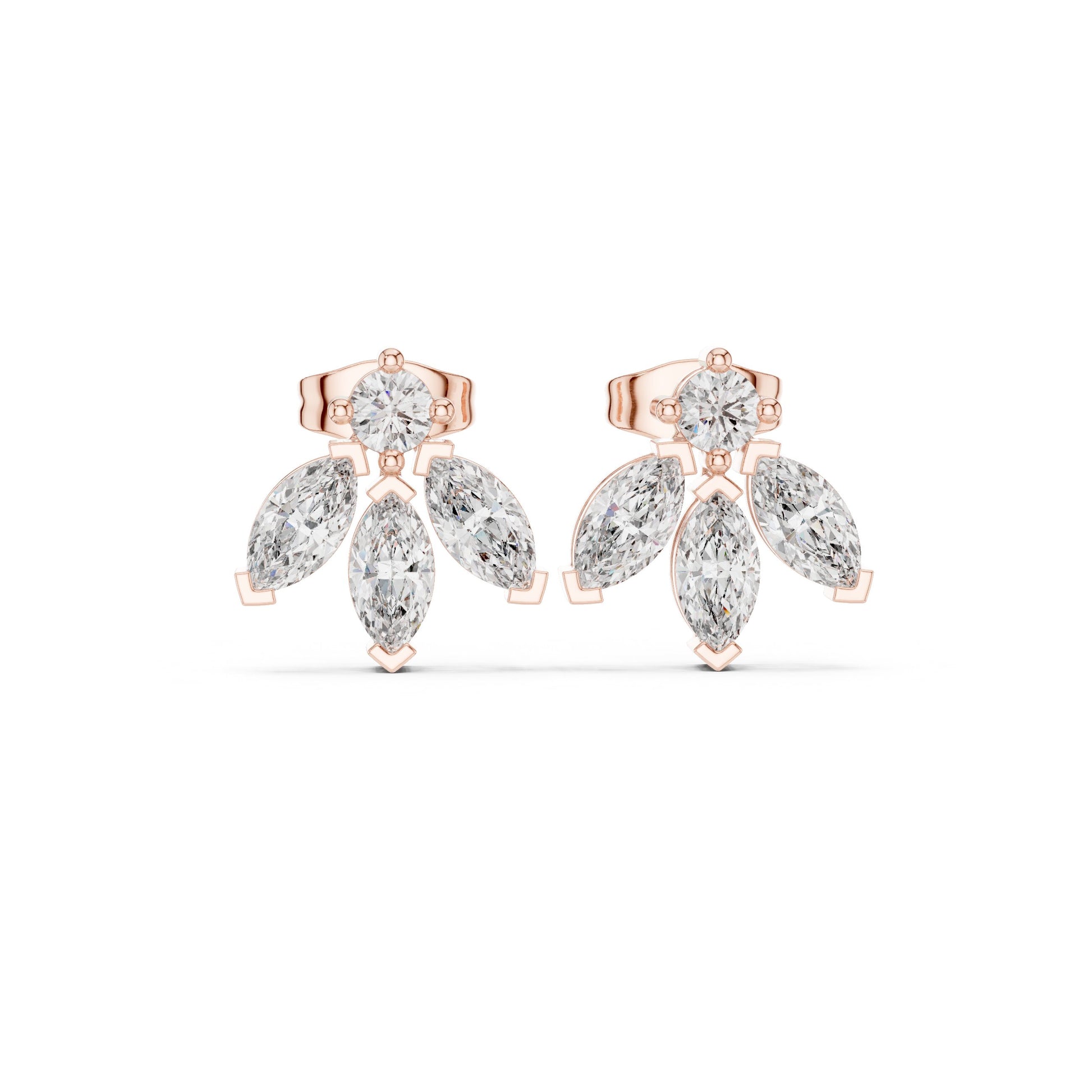 Mixed Shape Lab Grown Diamond Stud Earrings