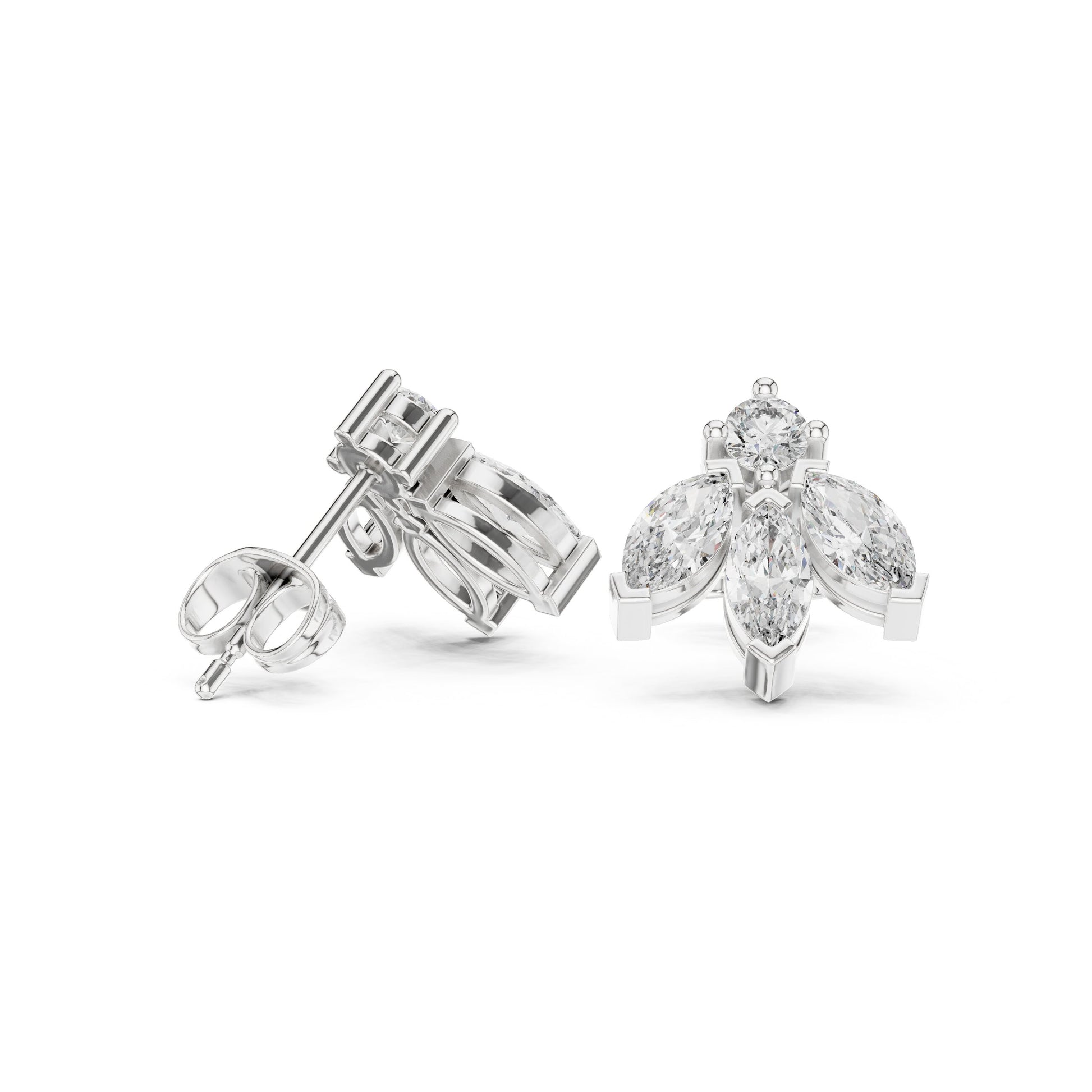 Mixed Shape Lab Grown Diamond Stud Earrings