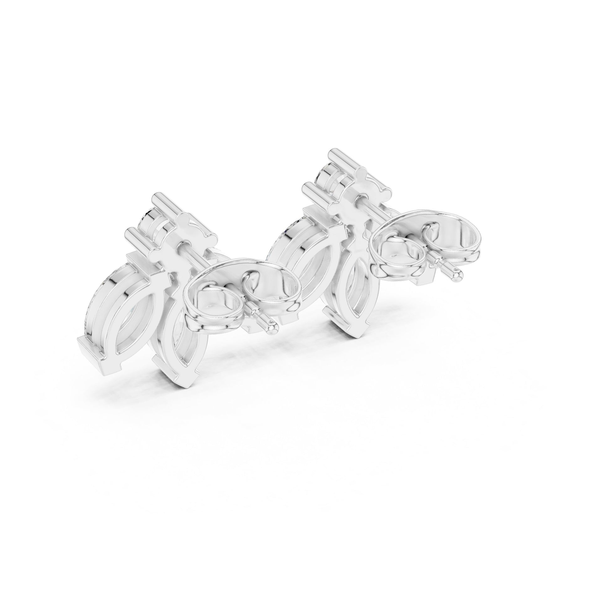 Mixed Shape Lab Grown Diamond Stud Earrings