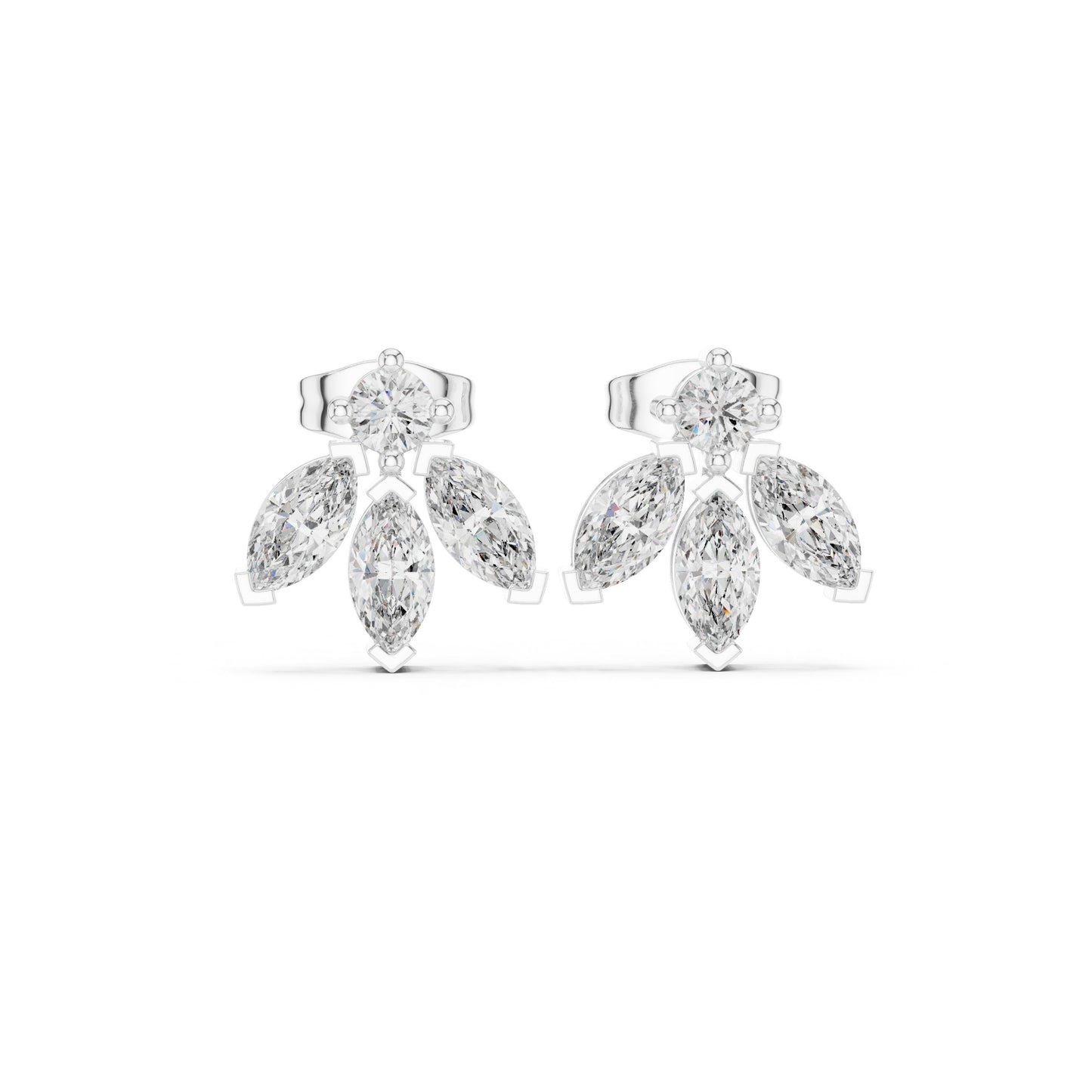 Mixed Shape Lab Grown Diamond Stud Earrings