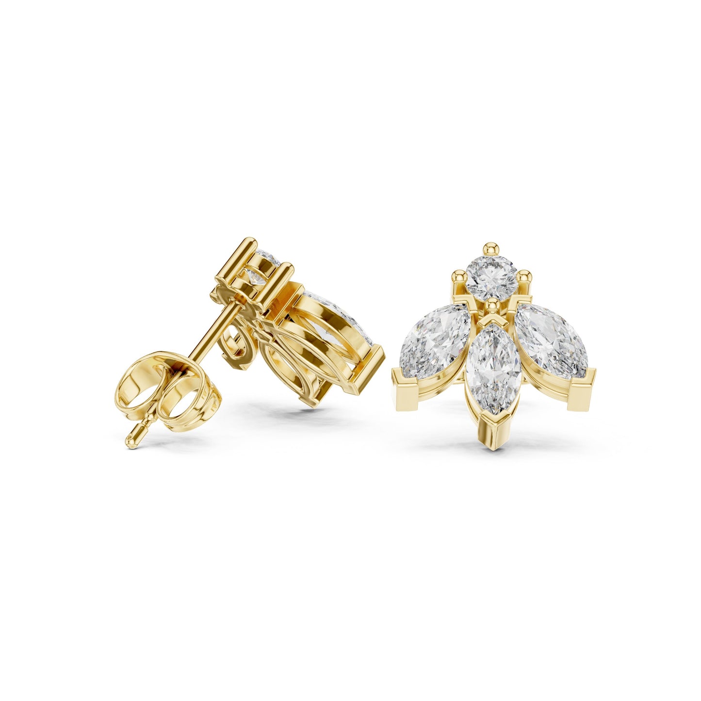 Mixed Shape Lab Grown Diamond Stud Earrings