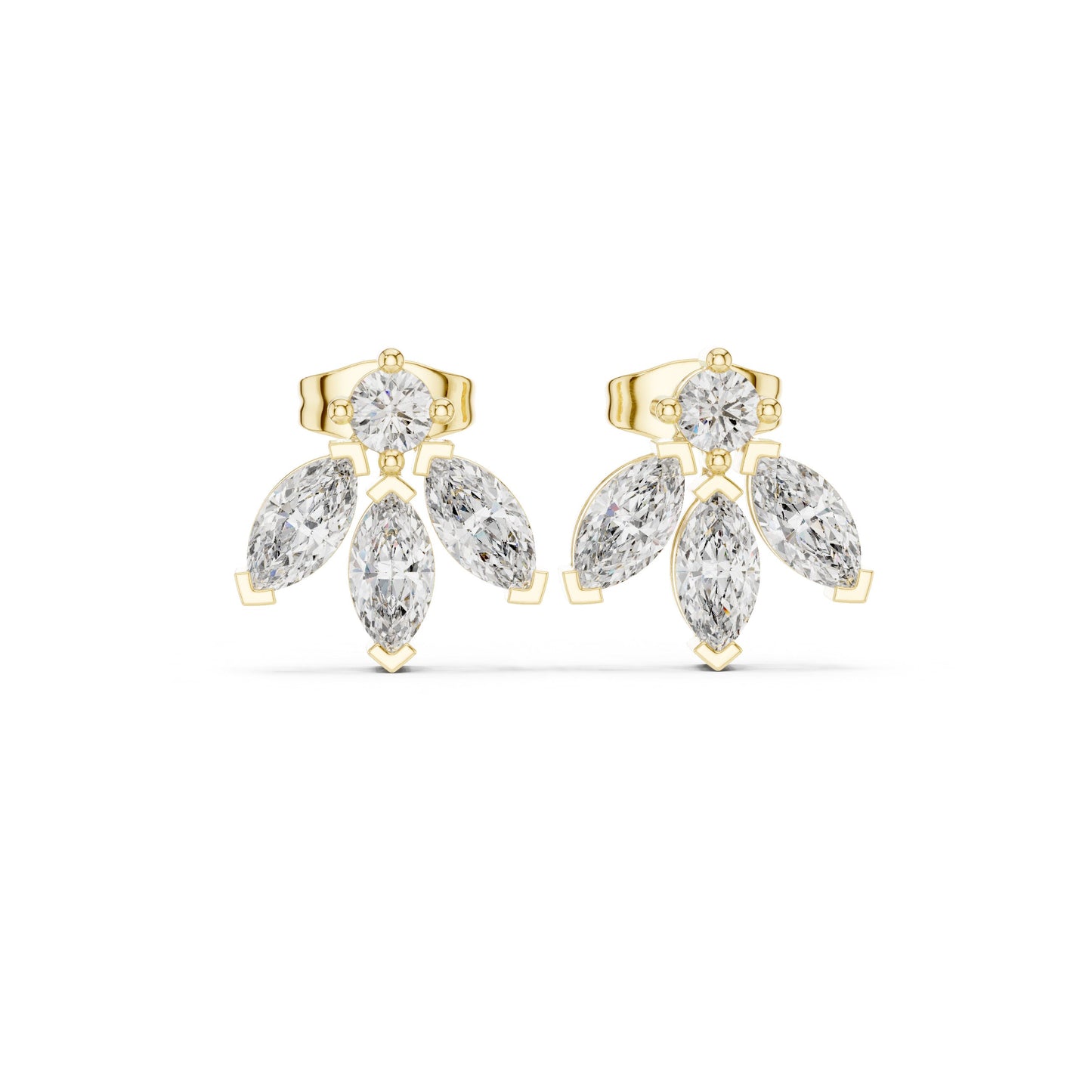 Mixed Shape Lab Grown Diamond Stud Earrings