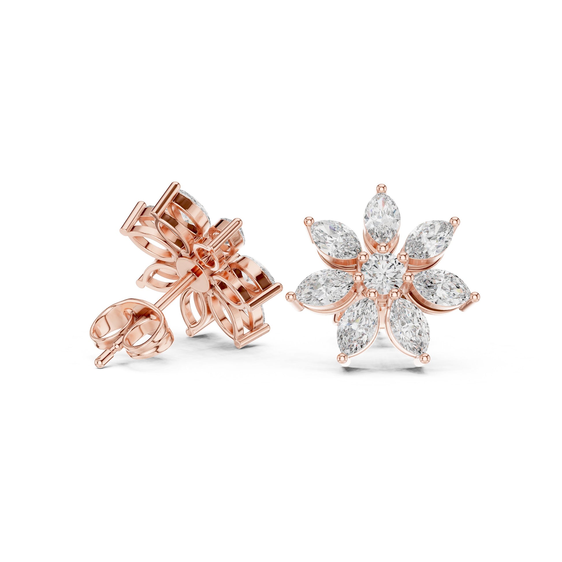 Mixed Shape Lab Grown Diamond Stud Earrings