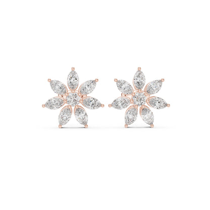 Mixed Shape Lab Grown Diamond Stud Earrings