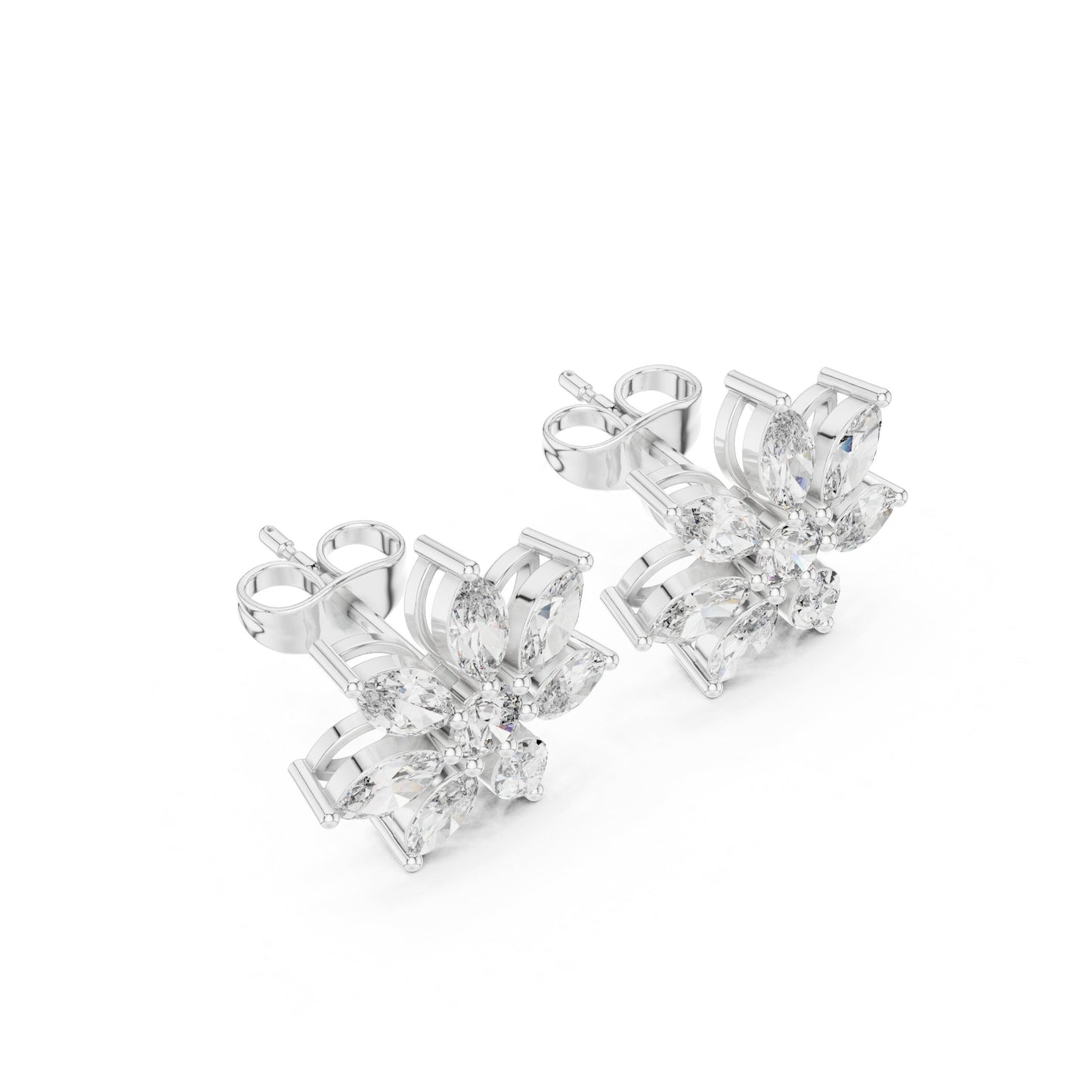 Mixed Shape Lab Grown Diamond Stud Earrings