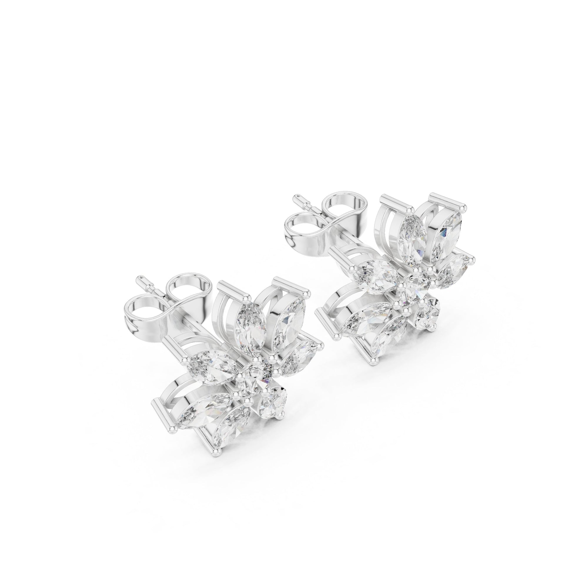 Mixed Shape Lab Grown Diamond Stud Earrings