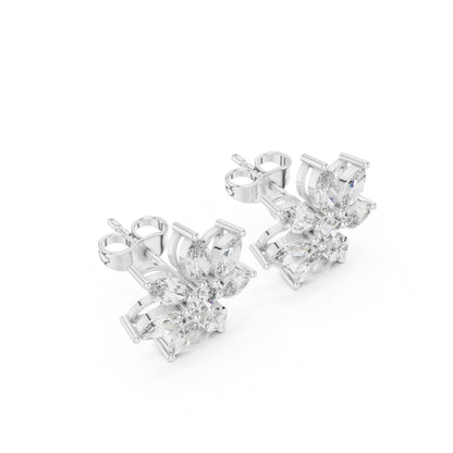 Mixed Shape Lab Grown Diamond Stud Earrings