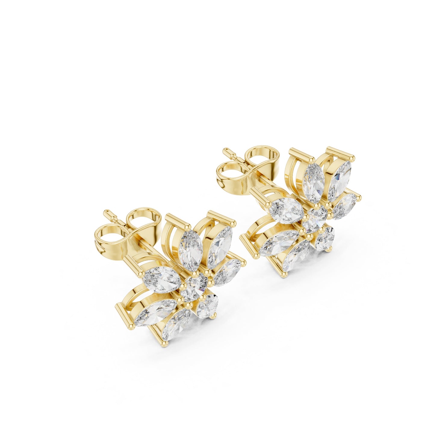 Mixed Shape Lab Grown Diamond Stud Earrings