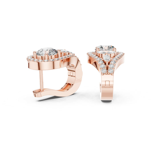 Round Jacket Lab Grown Diamond Earrings