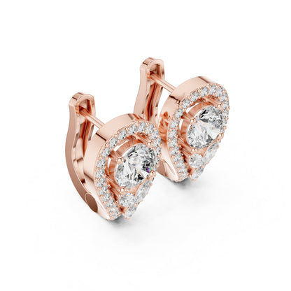 Round Jacket Lab Grown Diamond Earrings