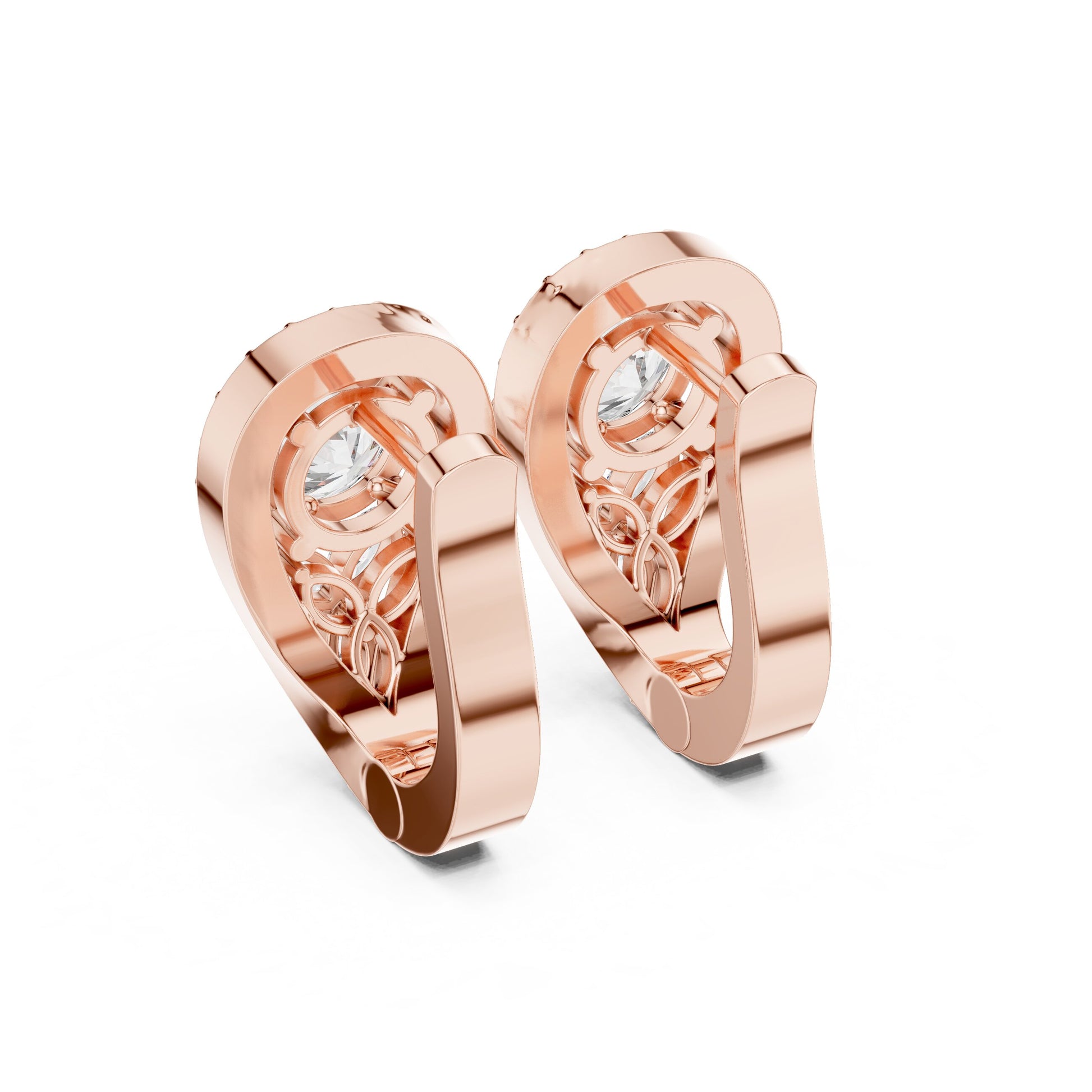 Round Jacket Lab Grown Diamond Earrings
