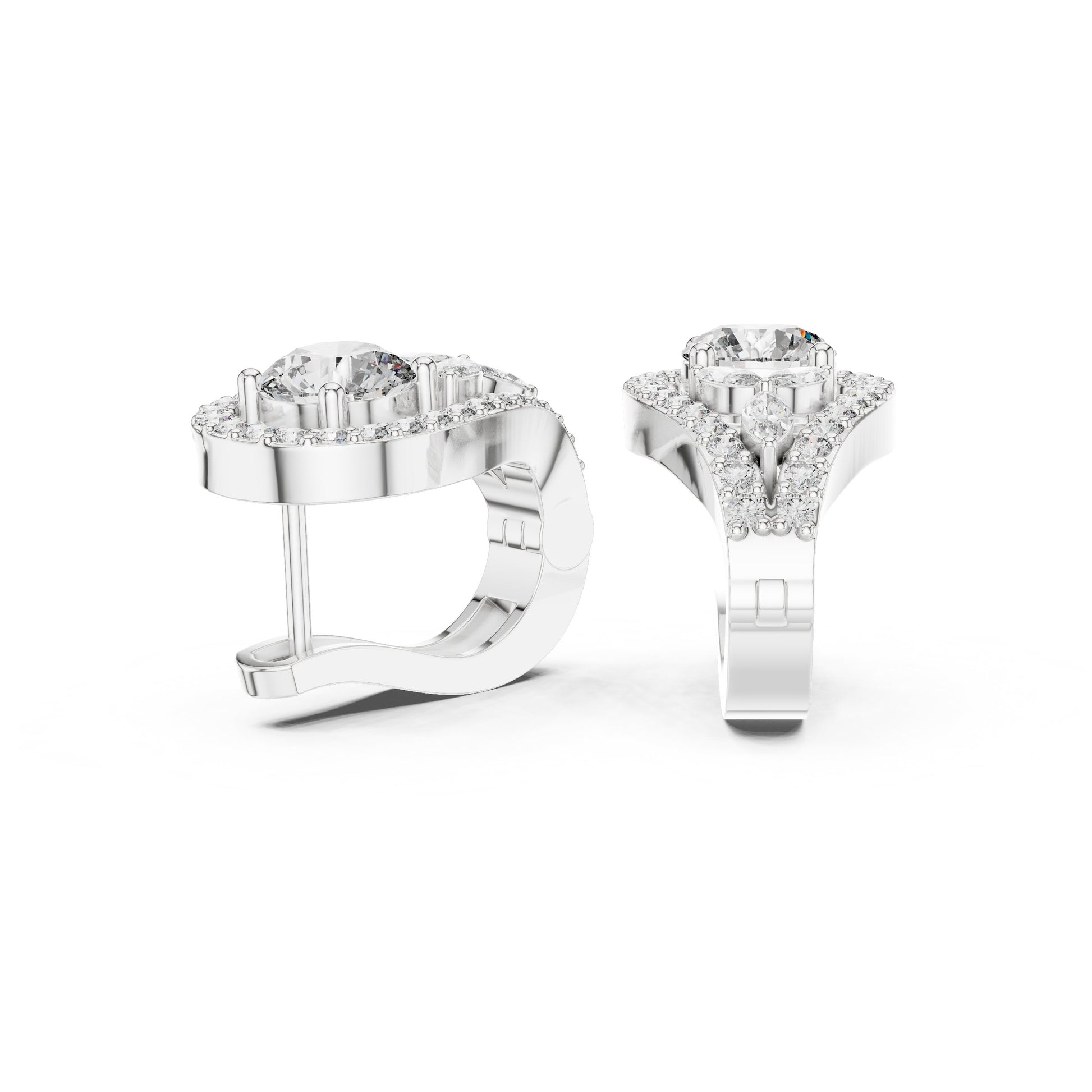 Round Jacket Lab Grown Diamond Earrings