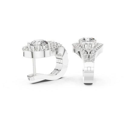Round Jacket Lab Grown Diamond Earrings