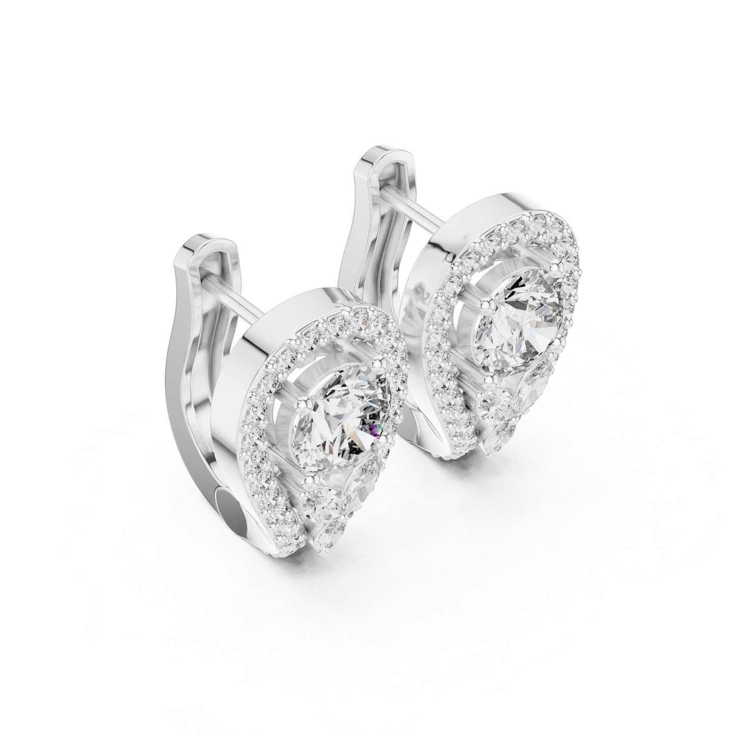 Round Jacket Lab Grown Diamond Earrings