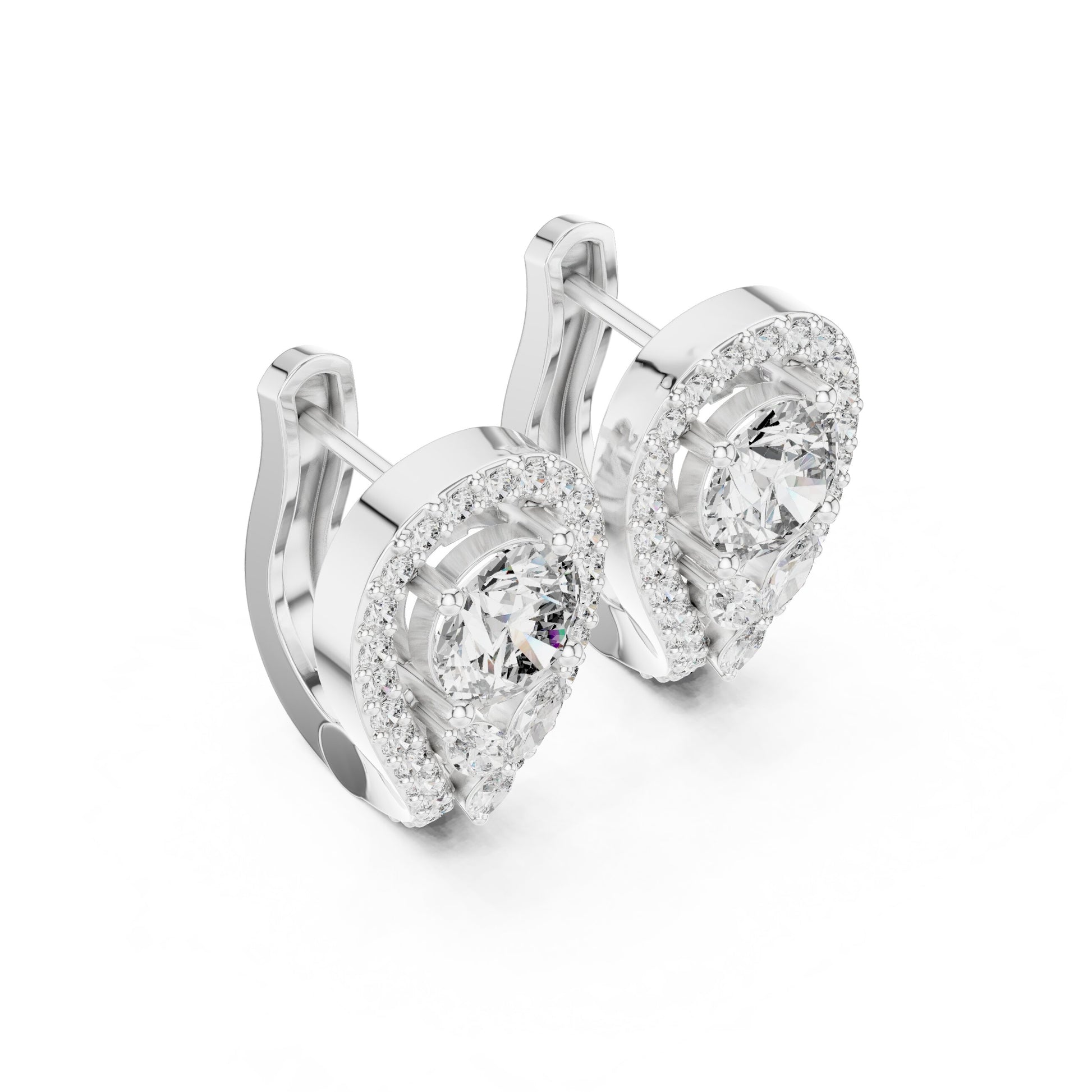 Round Jacket Lab Grown Diamond Earrings