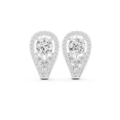 Round Jacket Lab Grown Diamond Earrings