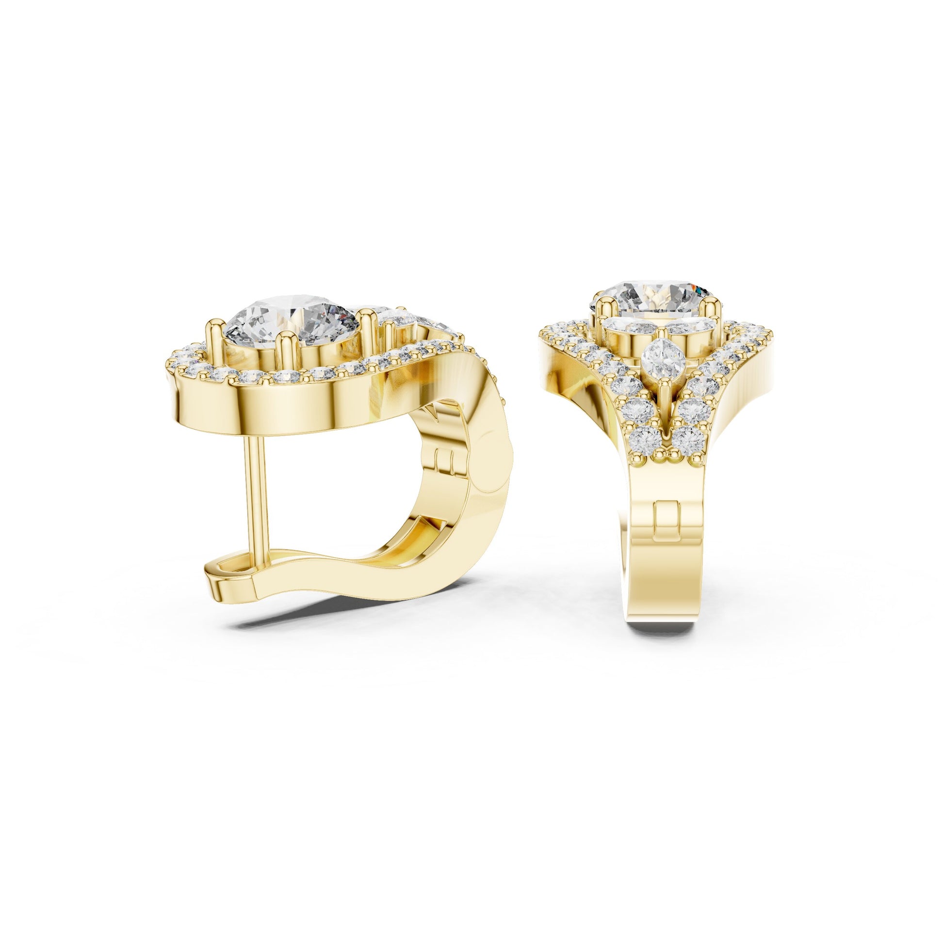 Round Jacket Lab Grown Diamond Earrings