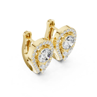 Round Jacket Lab Grown Diamond Earrings