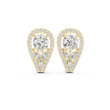 Round Jacket Lab Grown Diamond Earrings