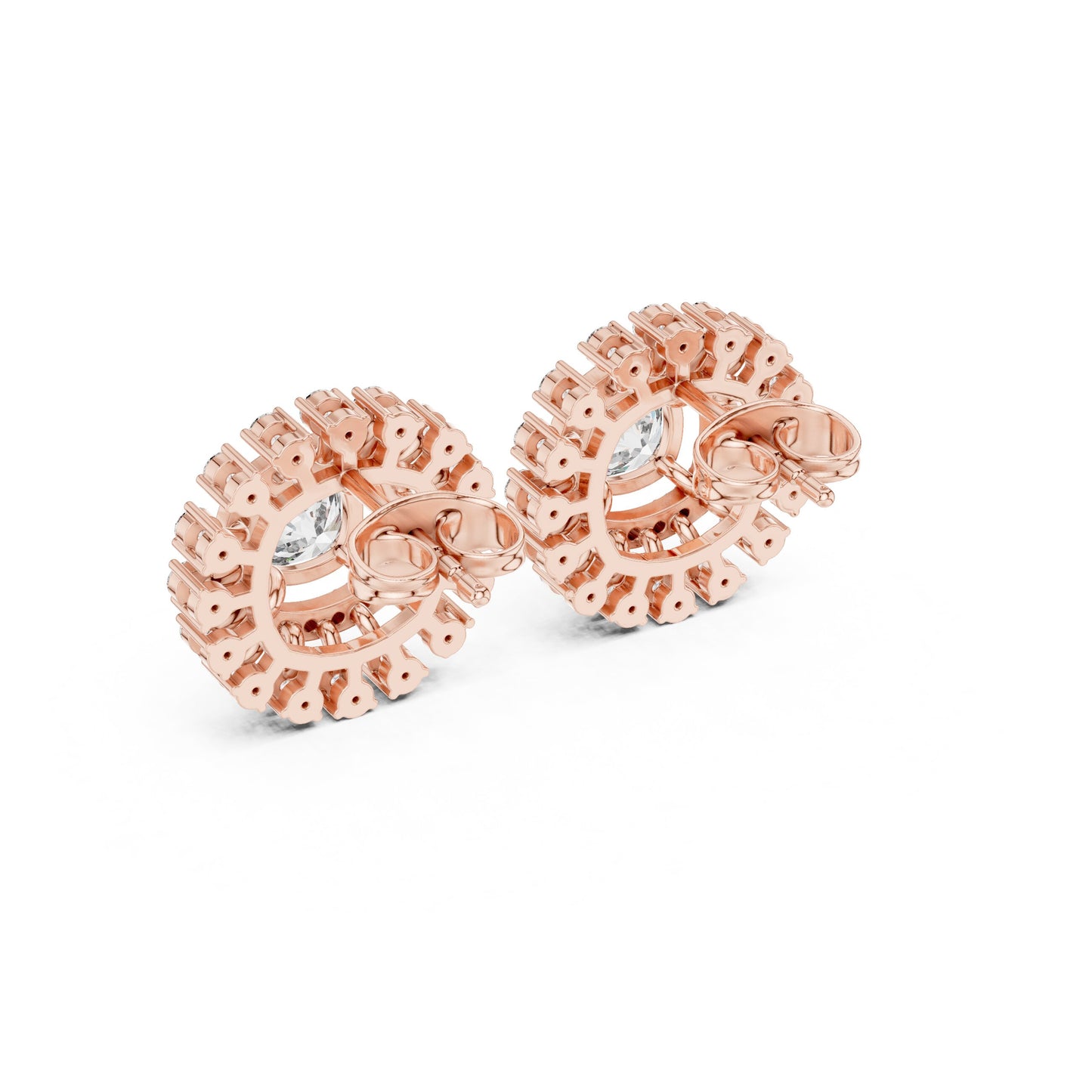 Round Stud Lab Grown Diamond Earrings