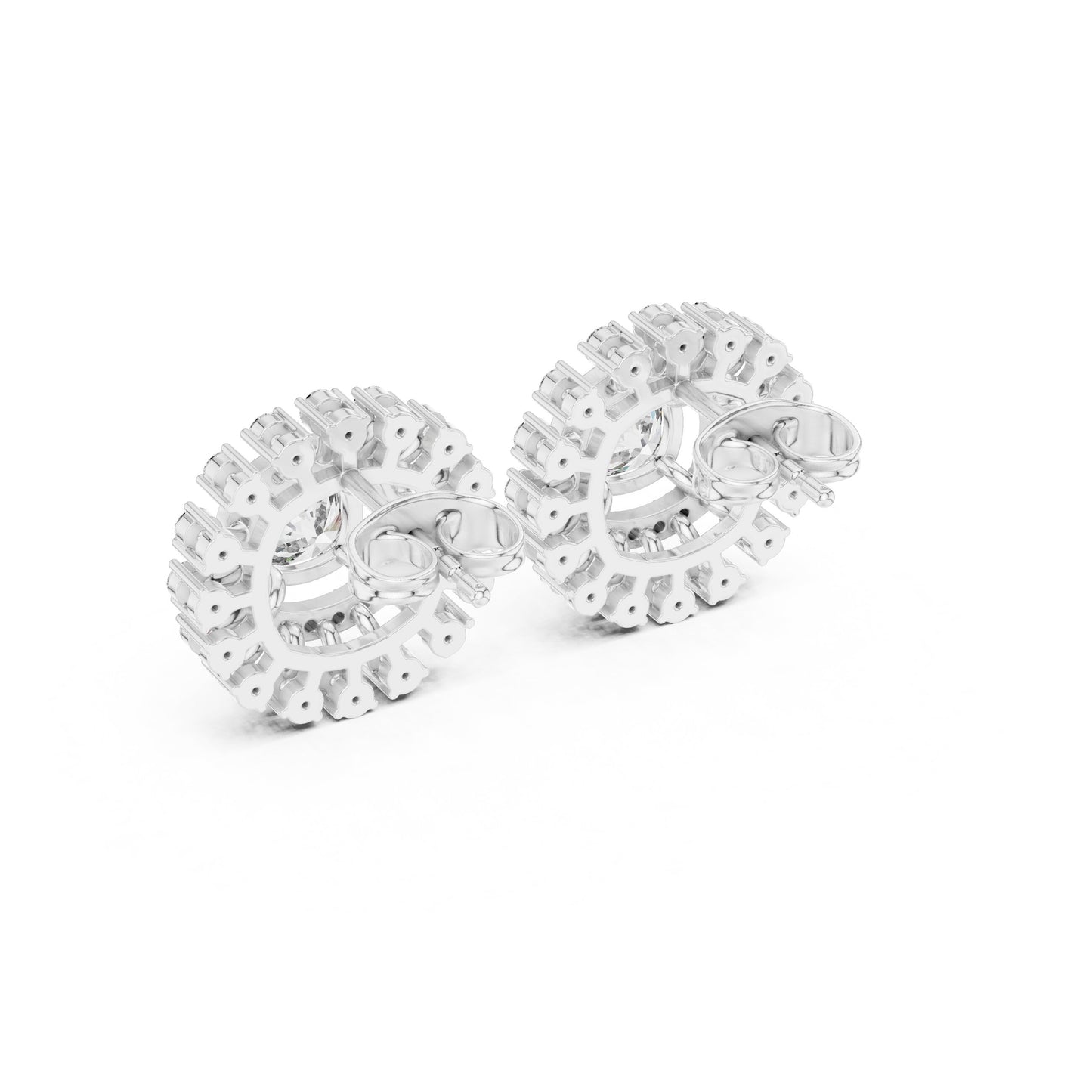 Round Stud Lab Grown Diamond Earrings