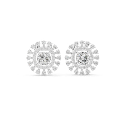 Round Stud Lab Grown Diamond Earrings
