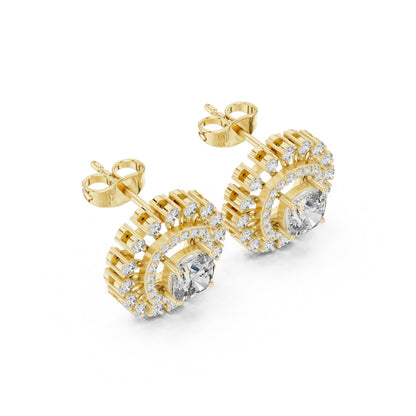 Round Stud Lab Grown Diamond Earrings