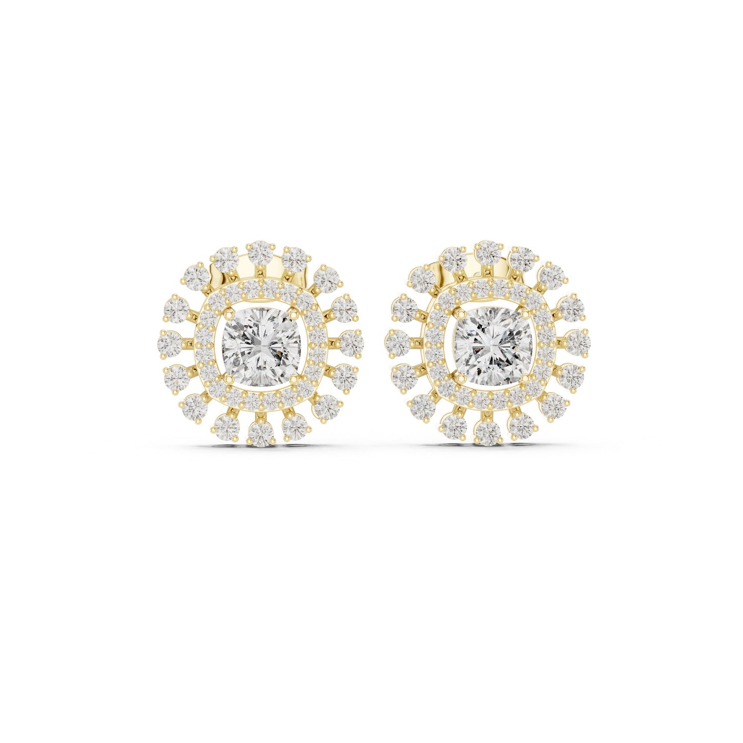 Round Stud Lab Grown Diamond Earrings