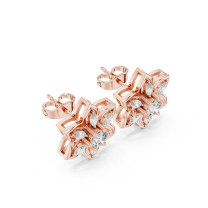 Mixed Shape Lab Grown Diamond Stud Earrings