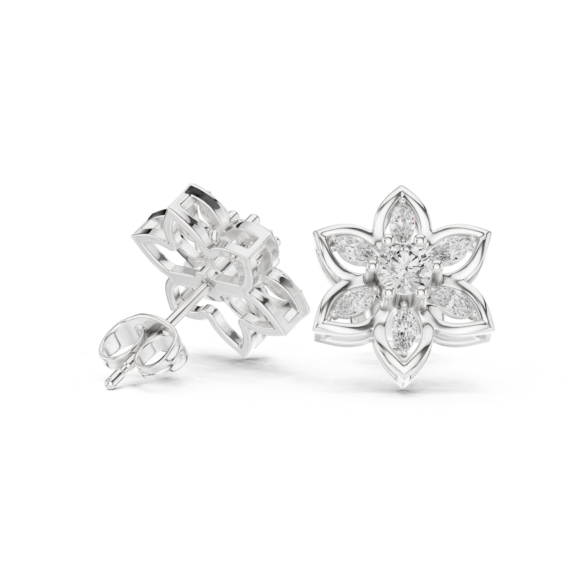 Mixed Shape Lab Grown Diamond Stud Earrings