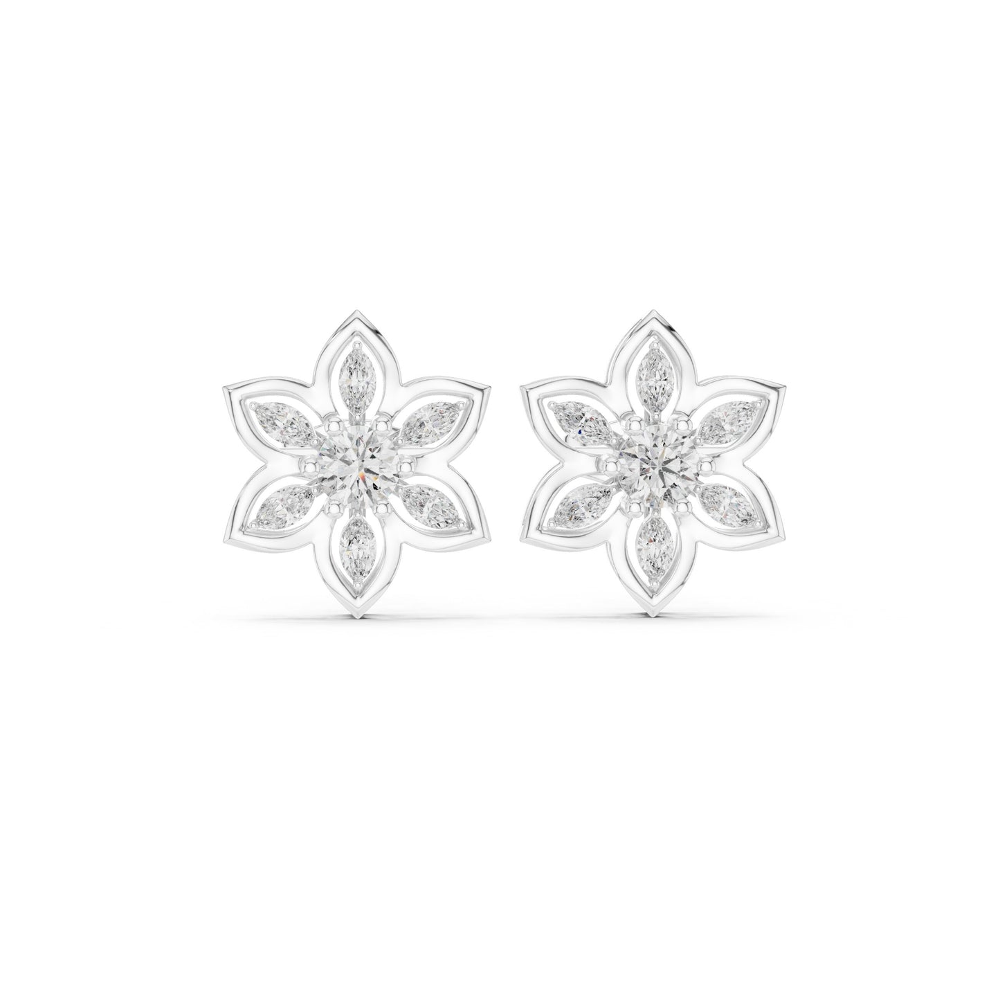Mixed Shape Lab Grown Diamond Stud Earrings