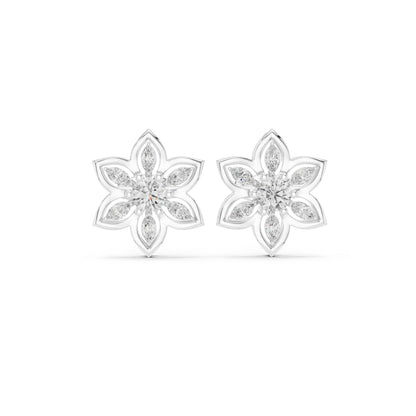 Mixed Shape Lab Grown Diamond Stud Earrings