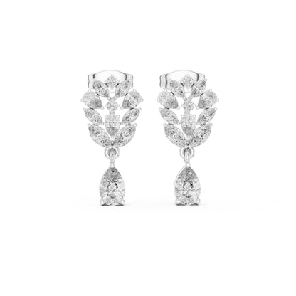 Mixed Shape Lab Grown Diamond Dangle Earrings