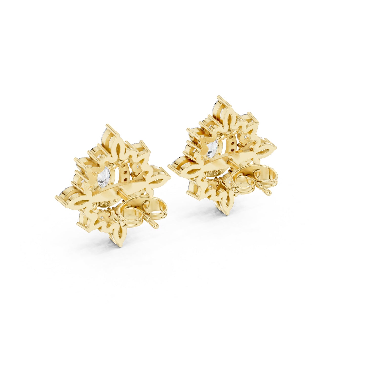 Mixed Shape Lab Grown Diamond Stud Earrings