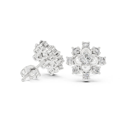 Round Stud Lab Grown Diamond Earrings