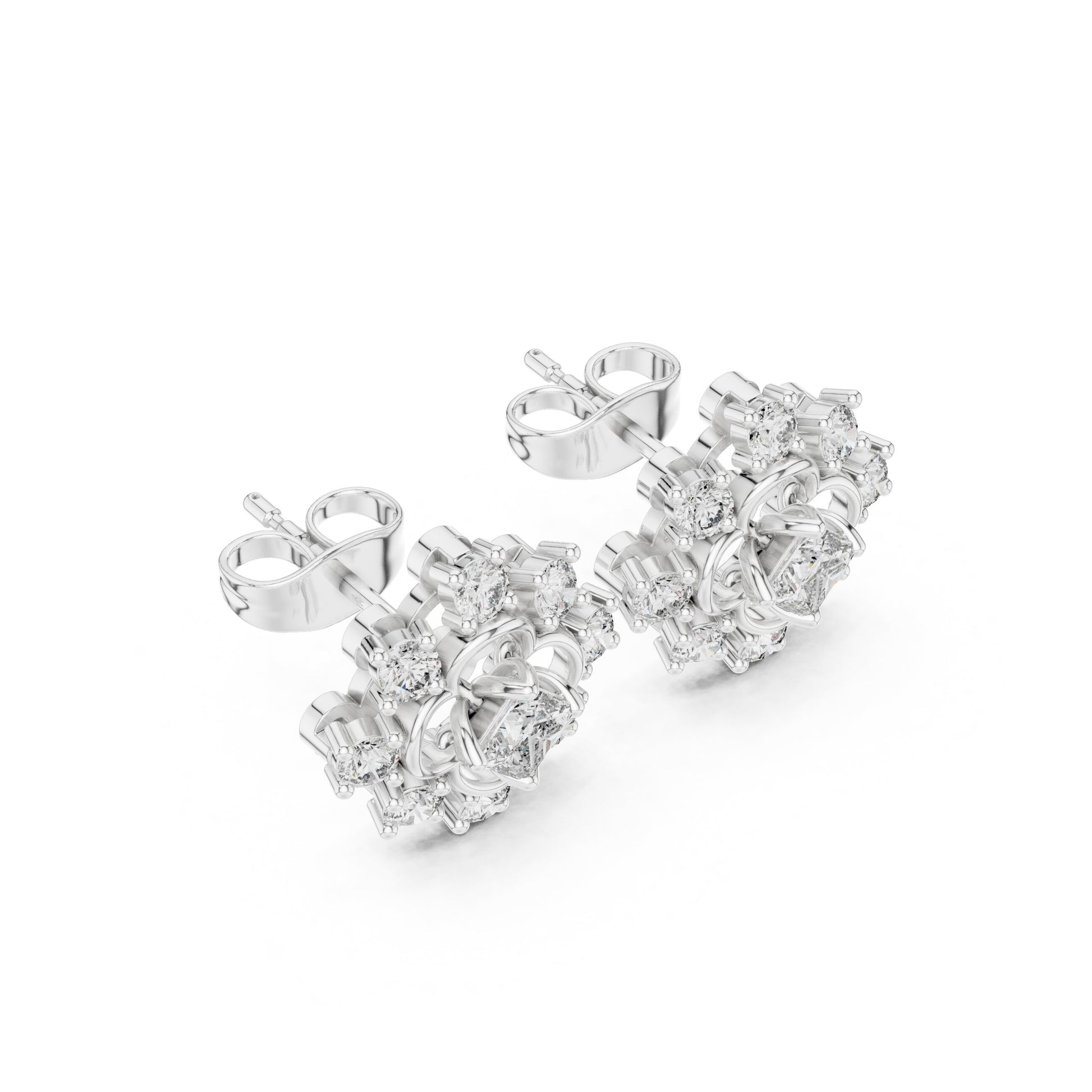Round Stud Lab Grown Diamond Earrings