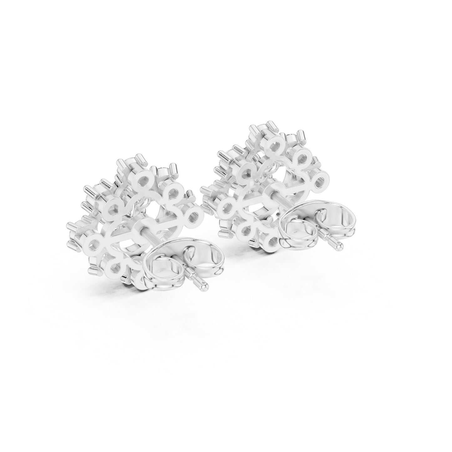 Round Stud Lab Grown Diamond Earrings