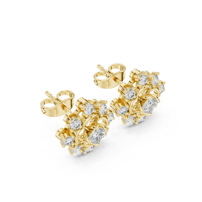 Round Stud Lab Grown Diamond Earrings