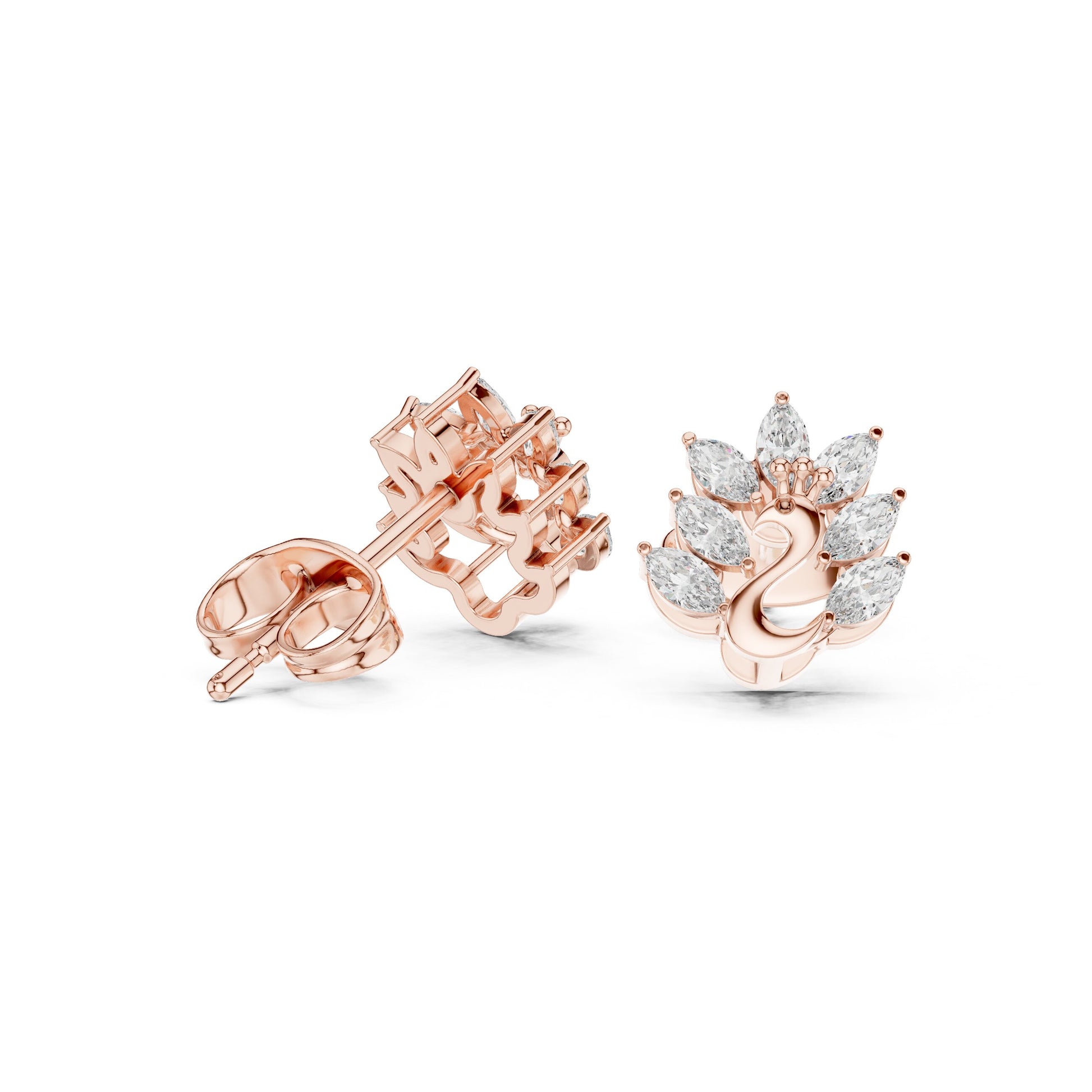 Marquise Stud Lab Grown Diamond Earrings