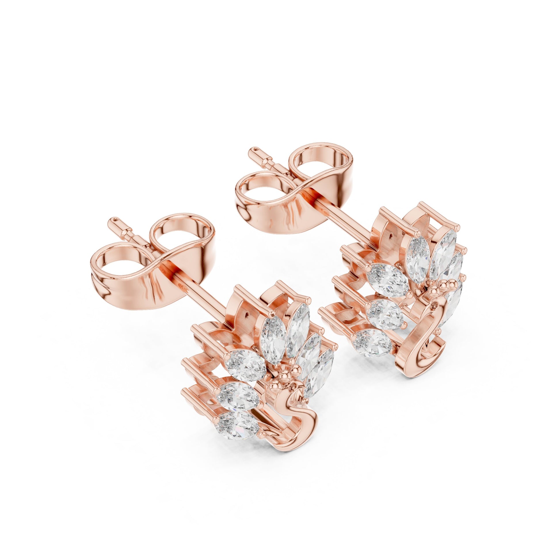 Marquise Stud Lab Grown Diamond Earrings