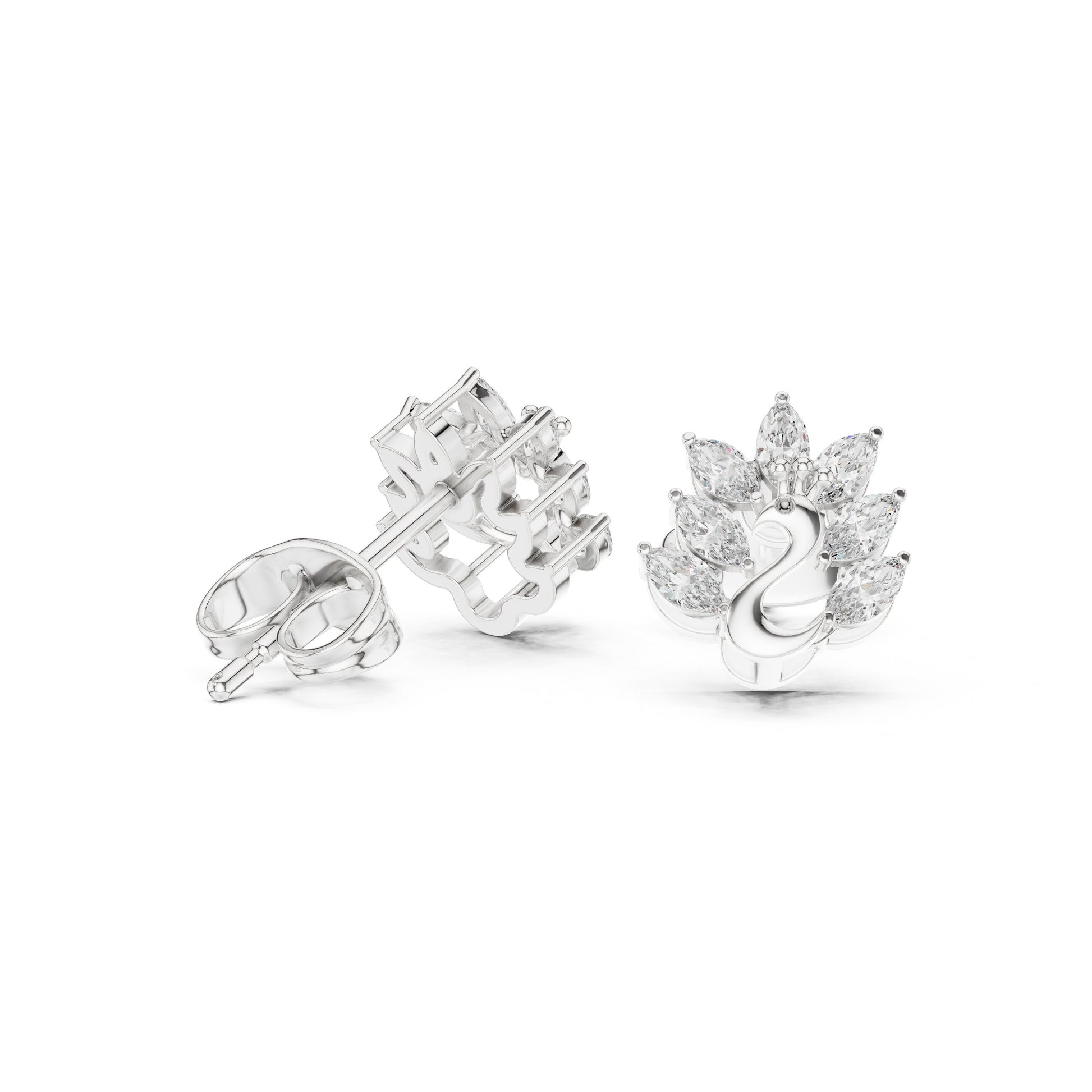Marquise Stud Lab Grown Diamond Earrings