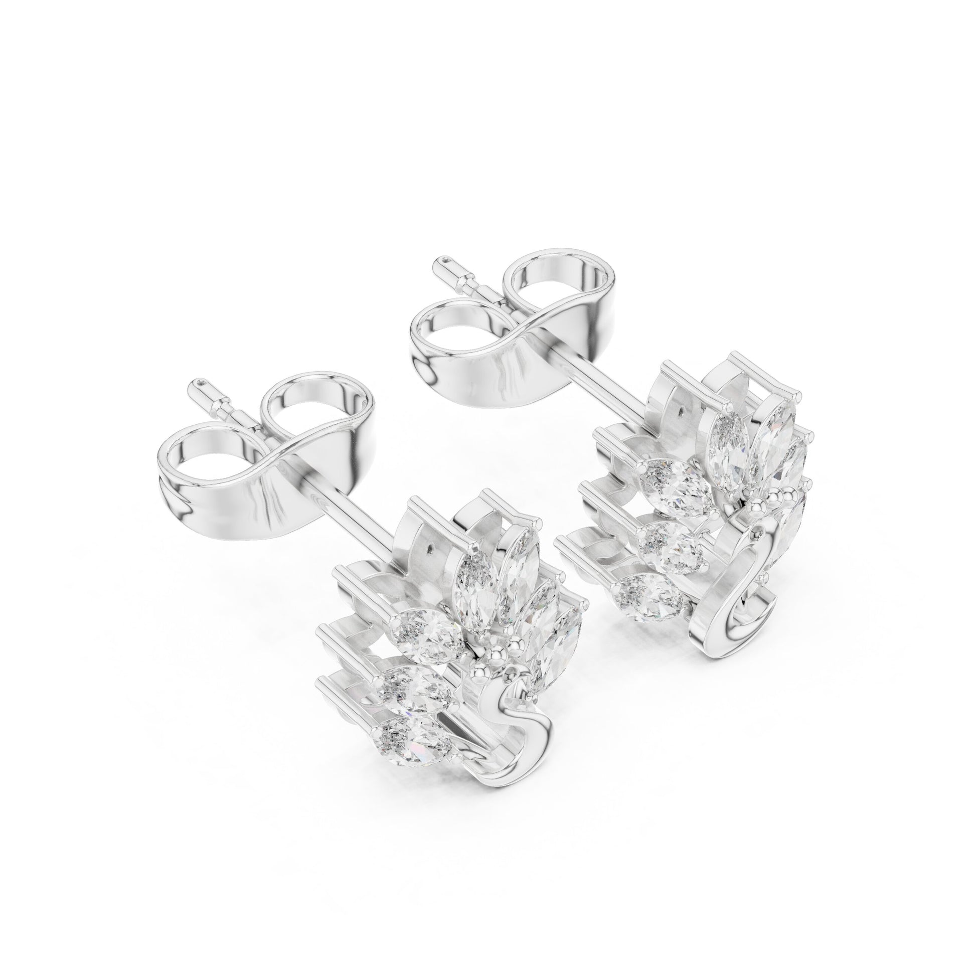 Marquise Stud Lab Grown Diamond Earrings