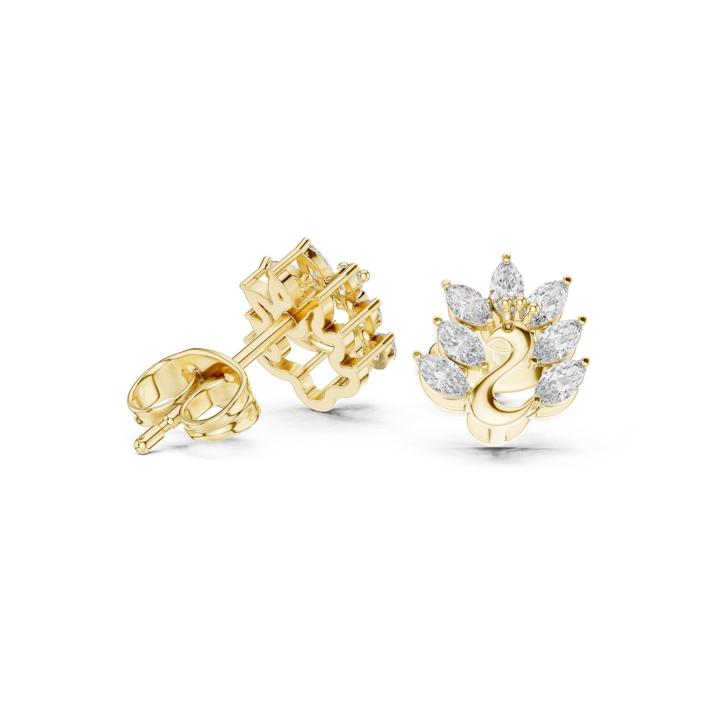 Marquise Stud Lab Grown Diamond Earrings